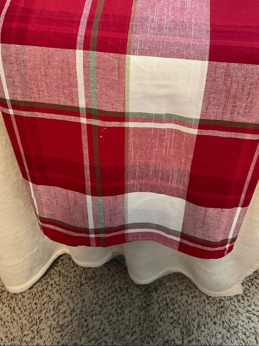 Plaid Red Cotton Table Runner - Brand